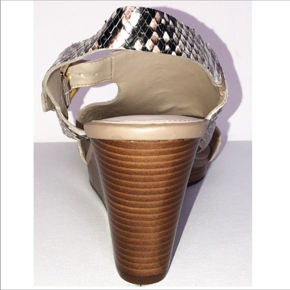 Cole Haan B&W Python Leather Open Toe Ankle Strap… - image 7